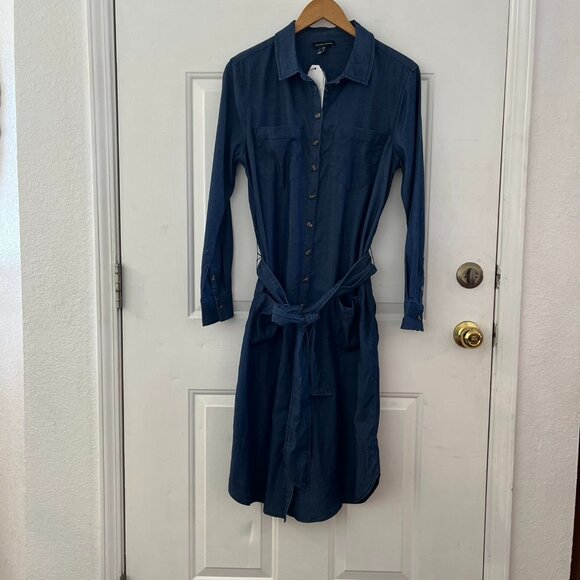 Universal Standard Woman's Blue Chambery Shirt Dress Sz 2xs-6-8 - Picture 1 of 12